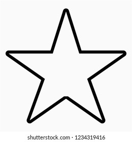 Outline Star vector icon