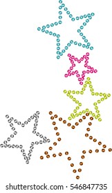 Outline stars made with sequins
