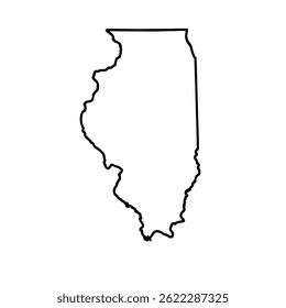 outline of the state of Illinois vector