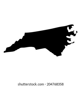 clipt art outline of the state of nc