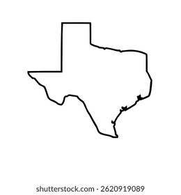 esboço do vetor do estado do Texas