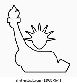 Outline The Statue of Liberty vector icon