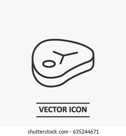 Outline steak   icon illustration vector symbol