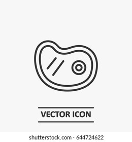 Outline steak  icon illustration vector symbol