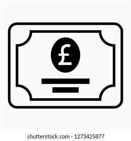 Outline sterling bond pixel perfect vector icon