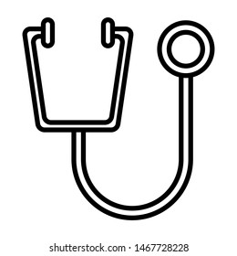 Outline stethoscope vector icon editable vector stroke