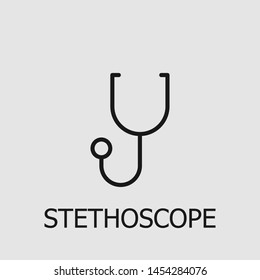 Outline stethoscope vector icon. Stethoscope illustration for web, mobile apps, design. Stethoscope vector symbol.