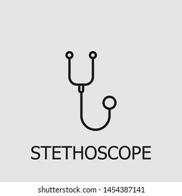 Outline stethoscope vector icon. Stethoscope illustration for web, mobile apps, design. Stethoscope vector symbol.