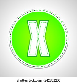 Outline Stitch Font and Numbers