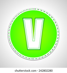 Outline Stitch Font and Numbers