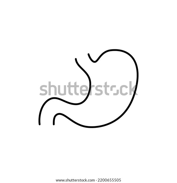 Outline Stomach Design Silhouette Logo Design Stock Vector (Royalty ...