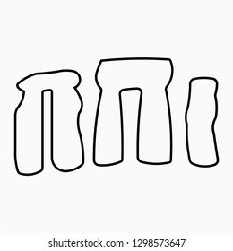 Outline Stonehenge vector icon