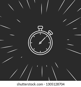 Outline stopwatch icon illustration isolated vector sign symbol