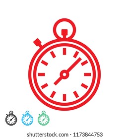Outline stopwatch icon illustration vector symbol