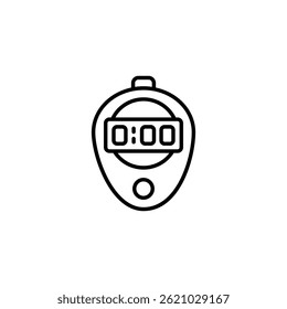 Outline stopwatch icon, minimalist design for sports, fitness and timer apps