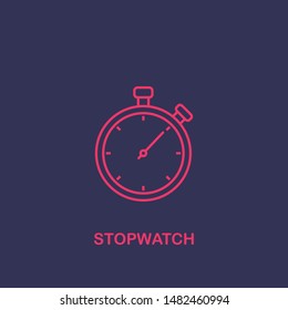 Outline stopwatch icon.stopwatch vector illustration. Symbol for web and mobile