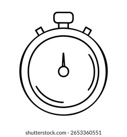 Umriss Stoppuhr auf mit kreisförmigen Wähltasten Detail Timer Zeit