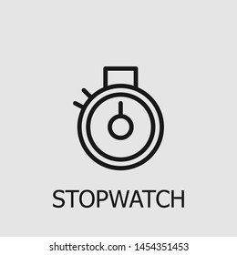 Outline stopwatch vector icon. Stopwatch illustration for web, mobile apps, design. Stopwatch vector symbol.