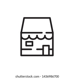outline store icon design template. Trendy style, vector eps 10