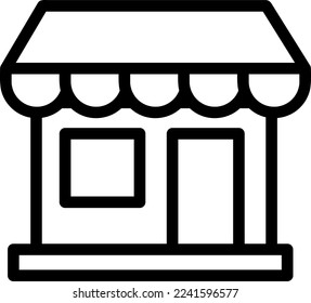 Outline Store icon isolated on white background. Shop symbol for website design, mobile application..eps
