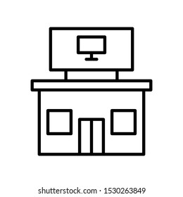 Outline store vector icon editable vector stroke