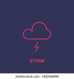 Outline storm icon.storm vector illustration. Symbol for web and mobile