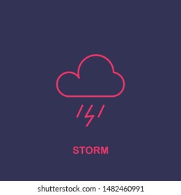 Outline storm icon.storm vector illustration. Symbol for web and mobile