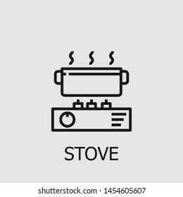 Outline stove vector icon. Stove illustration for web, mobile apps, design. Stove vector symbol.