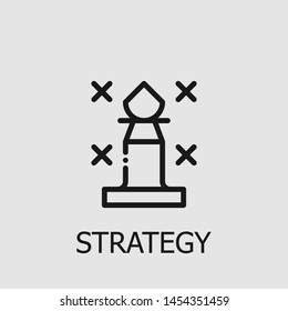 Outline strategy vector icon. Strategy illustration for web, mobile apps, design. Strategy vector symbol.