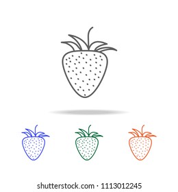 Outline Strawberry icon. Elements of fruits and vegetables in multi colored icons. Premium quality graphic design icon. Simple icon for websites, web design, mobile app on white background