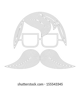 outline strokes art whiskers