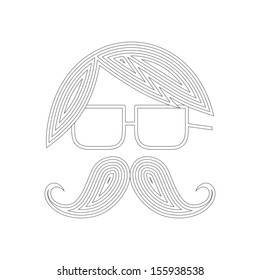 outline strokes art whiskers