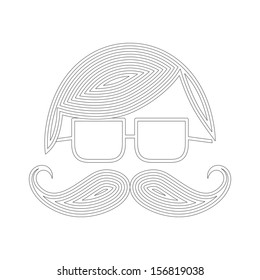 outline strokes art whiskers