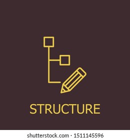 Outline structure vector icon. Structure illustration for web, mobile apps, design. Structure vector symbol.