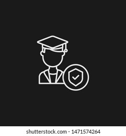 Outline student vector icon. Student illustration for web, mobile apps, design. Student vector symbol.
