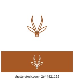 Outline style Antelope animal modern logo icon design template flat. vector illustration