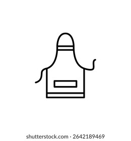 Outline Style Apron Graphic Isolated On Transparent Background Vector