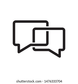 Outline style of bubble speech icon 