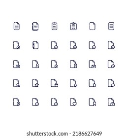 Outline style document icon suitable for web, application, banner, etc