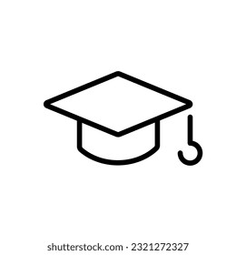 Icono del vector de educación de estilo de esquema