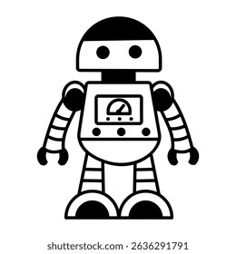 Un icono de estilo de contorno de bot
