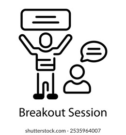 Gliederungsstil-Symbol der Breakout-Sitzung 