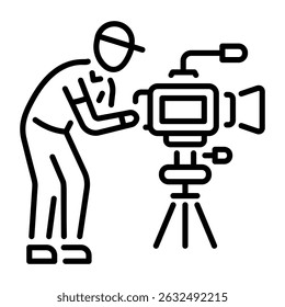 Ein Symbol für den Umrissstil des Kameramanners
