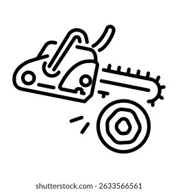 An outline style icon of chainsaw