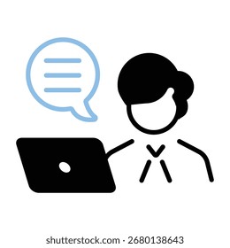 A outline style icon of customer support 