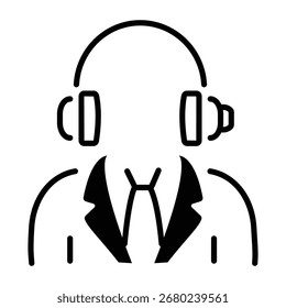 Icono de estilo de contorno de Asistencia al cliente