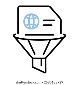 Un icono de estilo de esquema del Filtrar de datos