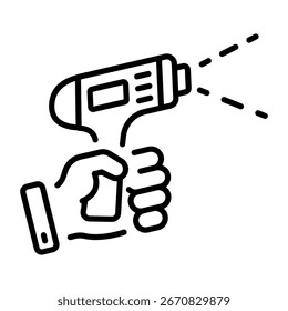 Um ícone de estilo de estrutura de tópicos representando o scanner de código de barras