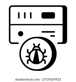 Um ícone de estilo de estrutura de tópicos representando o bug de dados