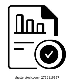 An outline style icon depicting data accuracy